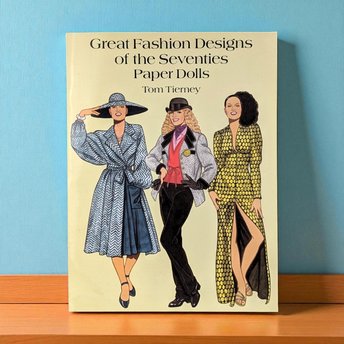 1995 Great Fashion Designs of the Seventies Paper Dolls, Tom Tierney, Complete Set, Vintage Paper Dolls, Gift for Collector