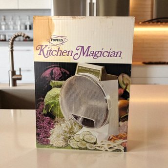 Vintage 1970s Popeil's Kitchen Magician Food Shredder/Slicer, Unused Retro Kitchen Gadget, Collectible Kitchenalia, Gift for Vintage Cook