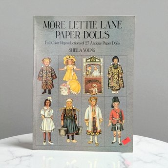 Vintage 1981 More Lettie Lane Paper Dolls by Sheila Young, Complete Set, Full Color Reproductions, Antique Paper Dolls