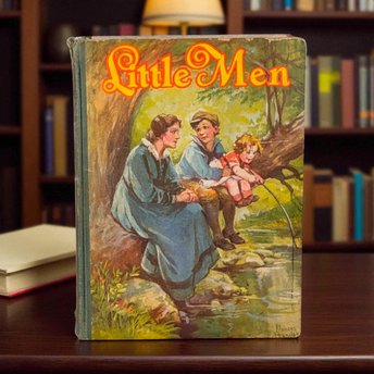1928 Little Men by Louisa May Alcott, Saalfield Publishing, Vintage Children's Literature, Collectible Book, Gift for Reader