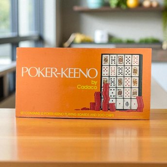 Vintage 1977 Cadaco Poker-Keeno Game: Complete Family Game Night