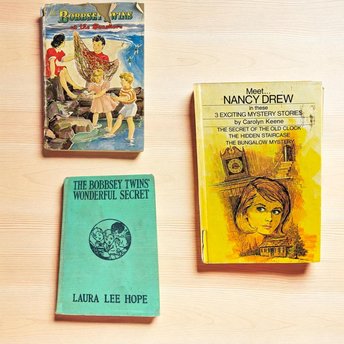 Vintage Nancy Drew & Bobbsey Twins Book Lot: Collectible Children's Mystery Stories