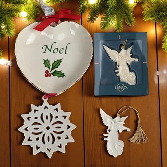 Vintage Lenox Holiday Decor: Your Choice of Ornament or Noel Dish