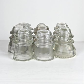 Vintage Glass Insulators: Your Choice of Hemingray, Armstrong, & Tatum Styles