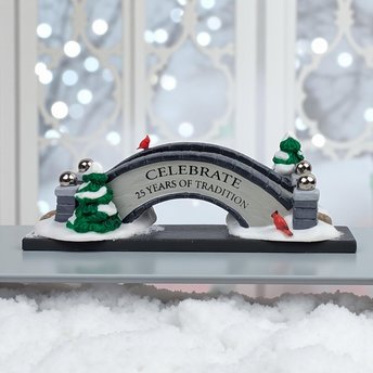 Vintage 2001 Anniversary Footbridge: Department 56 Snow Village Event Piece