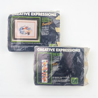 Vintage 1980s Craft Kit, Your Choice: Creative Expressions Punchneedle or Crewel