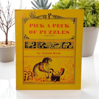 Vintage 1970 Puzzle Book: Pick a Peck of Puzzles by Arnold Roth, Mid-Century Brain Teasers