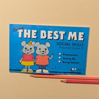 Vintage 1992 Social Skills Workbook: Being The Best Me, Homeschool Teacher Resource