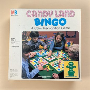 Vintage 1978 Candy Land Bingo: Milton Bradley Color Recognition Game