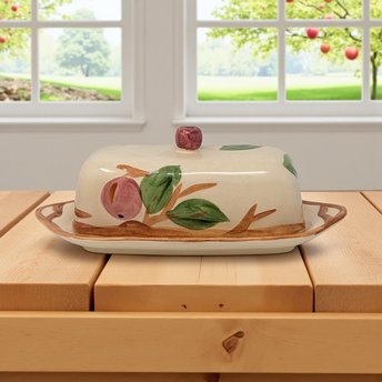 Vintage Franciscan Apple Butter Dish: Made in England Pottery