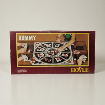 Vintage 1979 Rummy by Hoyle Game: Sealed Chips Plastic Mat Card Game