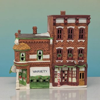 Vintage 1988 Variety Store and Barber Shop: Dept 56 Christmas in the City