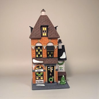 Vintage 1990 Potters Tea Seller Shop: Dept 56 Christmas in the City
