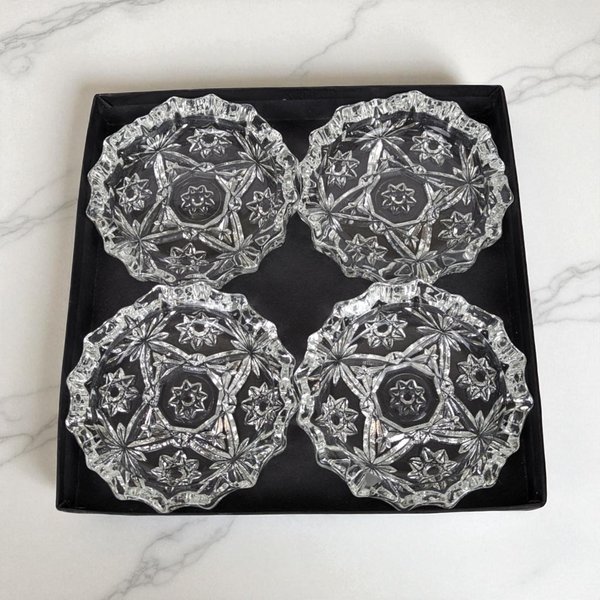 Vintage Anchor Hocking Early American Prescut Ashtrays