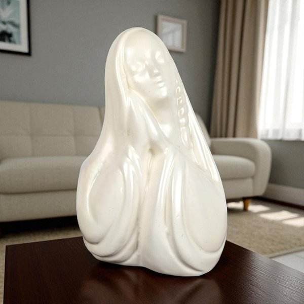 Vintage Pottery Madonna Music Box Planter