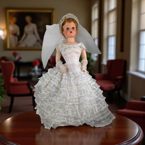 Vintage 1950s Large Bride Doll