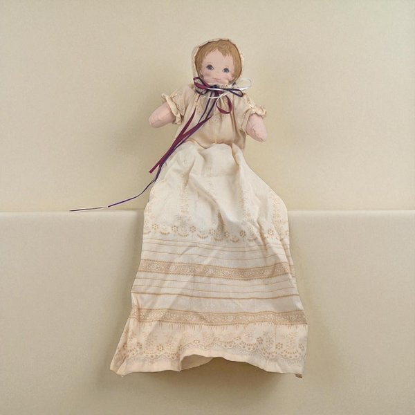 Vintage Long Dress Victorian Cloth Doll
