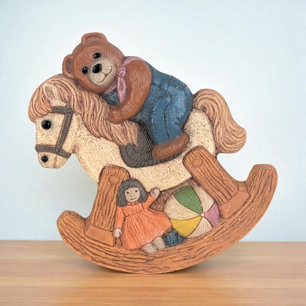 Vintage Frankie's Designs Rocking Horse Wall Hanging