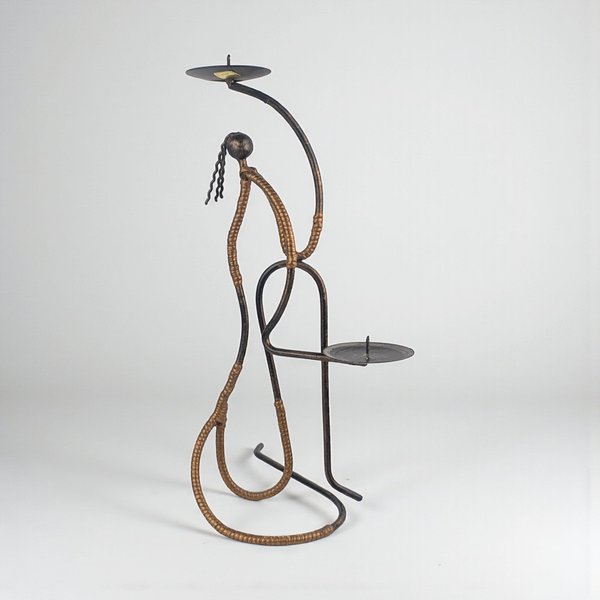 Vintage Lu Lu Collection Metal 2 Candle Holder