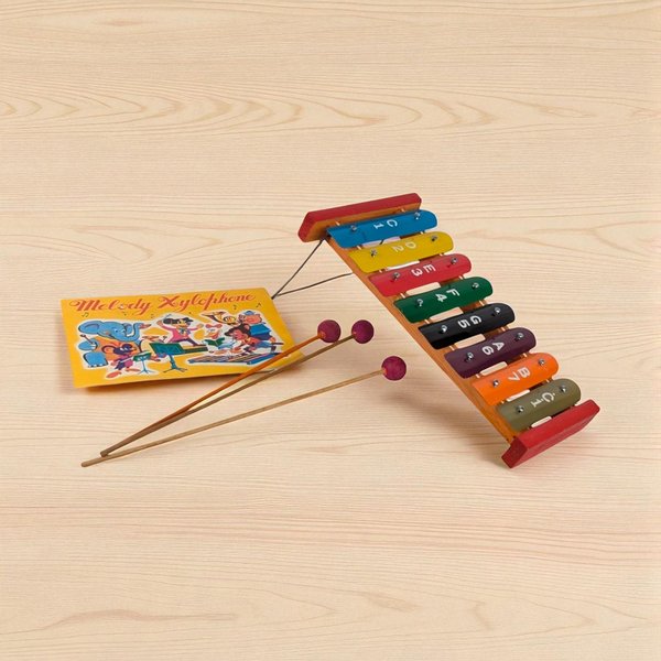 1960s Taiyo Melody Xylophone with Music Sheet