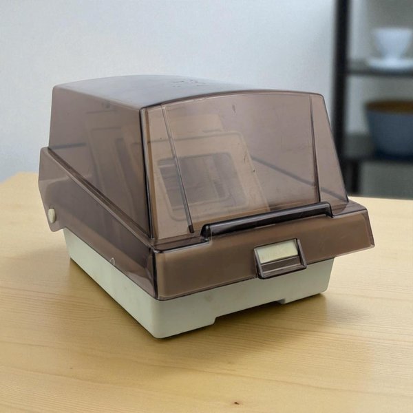 1980s 5.25 Floppy Disk Storage Box with Smoked Lid