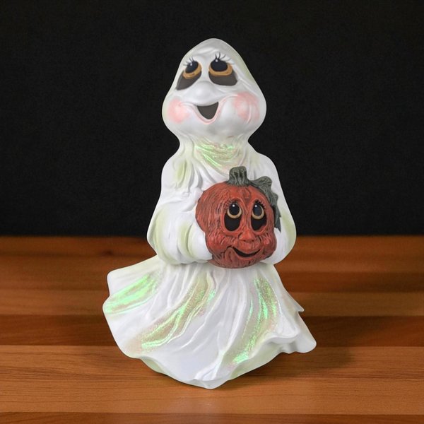 Vintage Holland Mold Ceramic Ghost & Jack O' Lantern