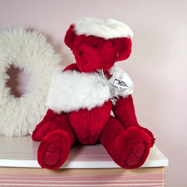 1993 Johnson Creations Holiday Red Teddy Bear