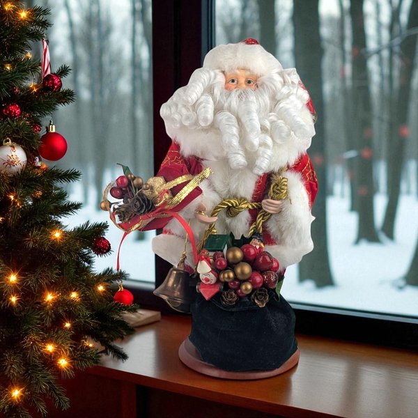 1990s St. Nicholas Square Santa with Bag and Bells
