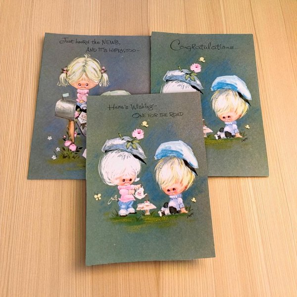 1960s Sassy Ones Greeting Cards with Original Box