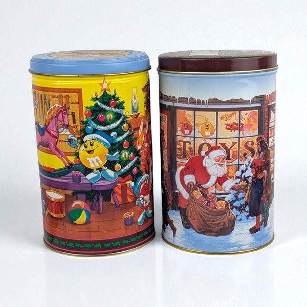 1991 and 1994 M&M's Holiday Collector Tin Pair