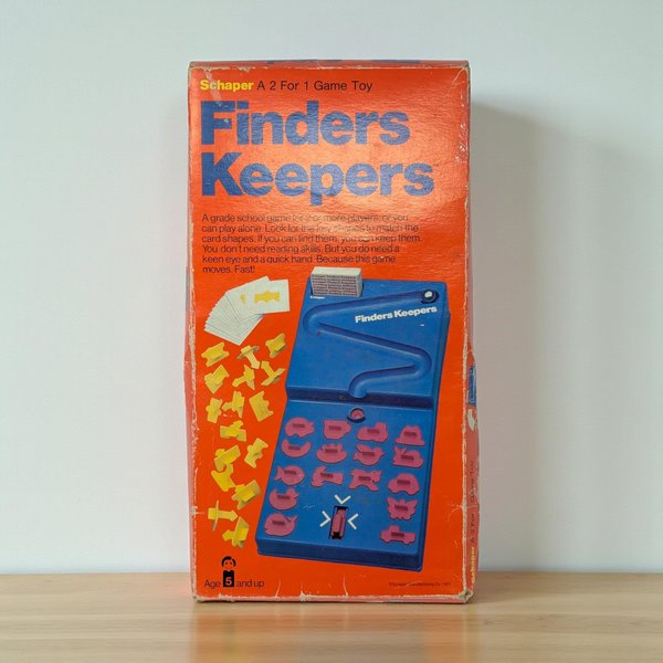1977 Schaper Finders Keepers Board Game