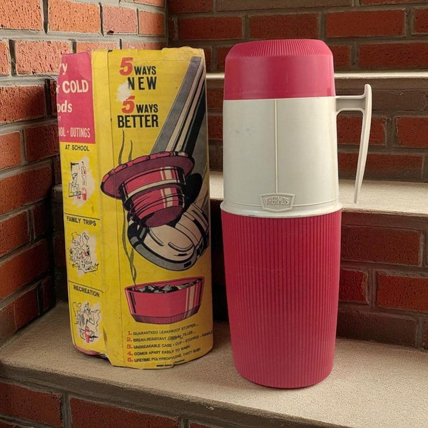 Vintage Thermos Wide Mouth Vacuum Bottle No. 6402