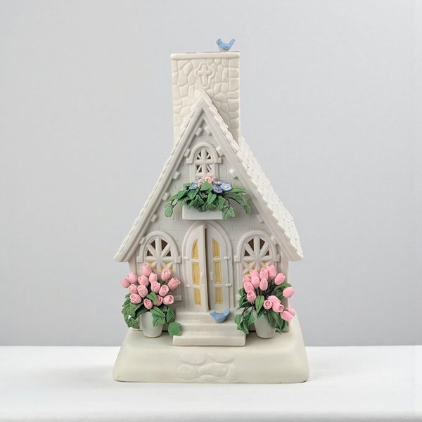 2002 Dept 56 "The Easter Chapel" Porcelain Tealight Holder