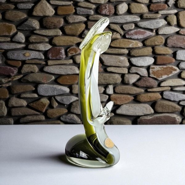 Vintage Icet Venezuela Murano Style Green Glass Figurine