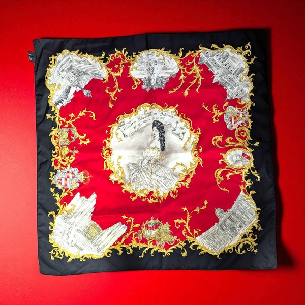 Vintage Striessnig Kaiserin Elisabeth von Osterreich Scarf