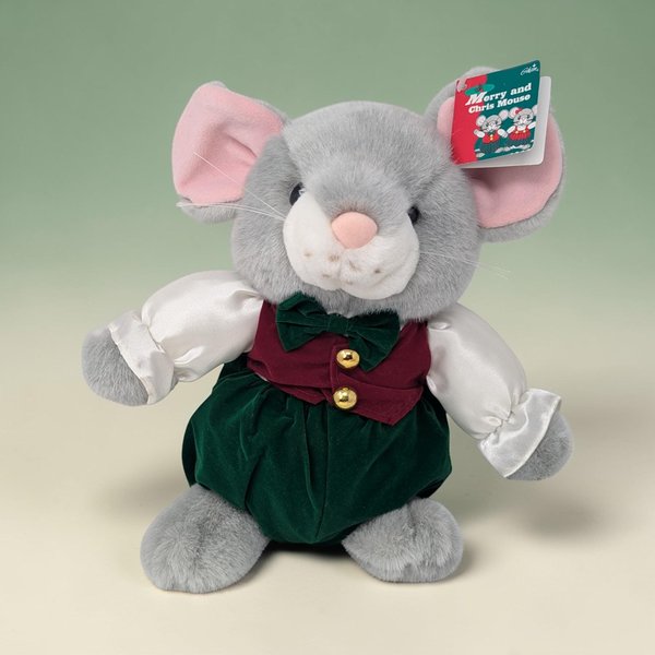 1995 Merry and Chris Mouse Holiday Plush