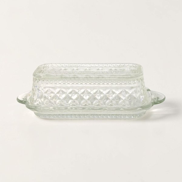 Vintage Anchor Hocking Wexford Clear Butter Dish